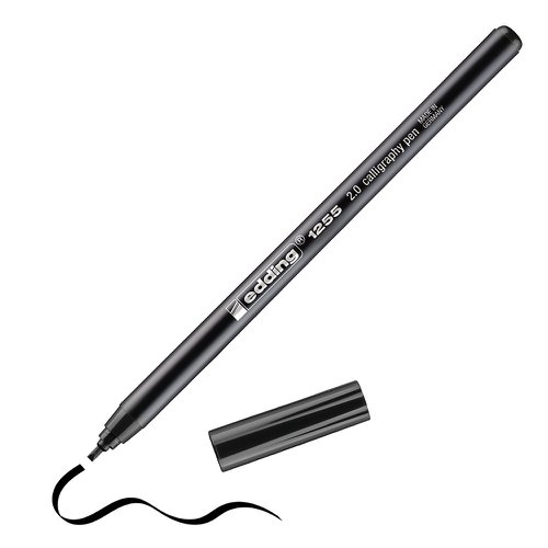 edding 1255 Calligraphy Pen 2.0mm Line Black (Pack 10) - 4-125520-001 Calligraphy Pens 75580ED