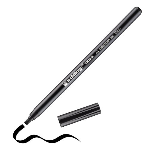 edding 1255 Calligraphy Pen 3.5mm Line Black (Pack 10) - 4-125535-001 Calligraphy Pens 75587ED