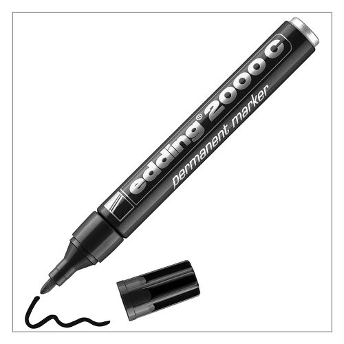 Edding 2000C Permanent Marker Bullet Tip 1.5-3mm Line Black Ref 4-2000C001 [Pack 10]