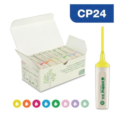 Edding 24 Ecoline Water-Based Highlighter Assorted Pack of 48 4-CP24