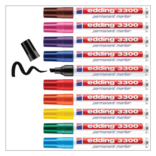 edding 3300 Permanent Marker Assorted colour Pack of 10