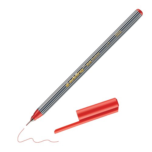 edding 55 Fineliner Pen 0.3mm Line Red (Pack 10)