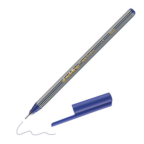 edding 55 Fineliner Pen 0.3mm Line Blue (Pack 10)