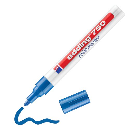 edding 750 Paint Marker Bullet Tip 2-4mm Line Blue (Pack 10) - 4-750003  40615ED