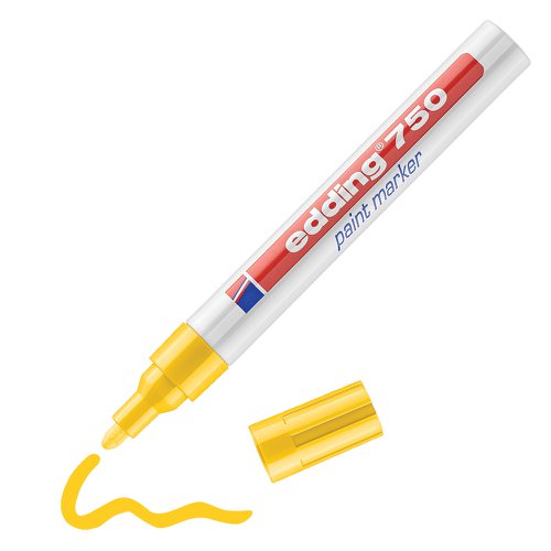 Edding 750 Paint Marker Bullet Tip 2-4mm Yellow [Pack 10] 4-750005