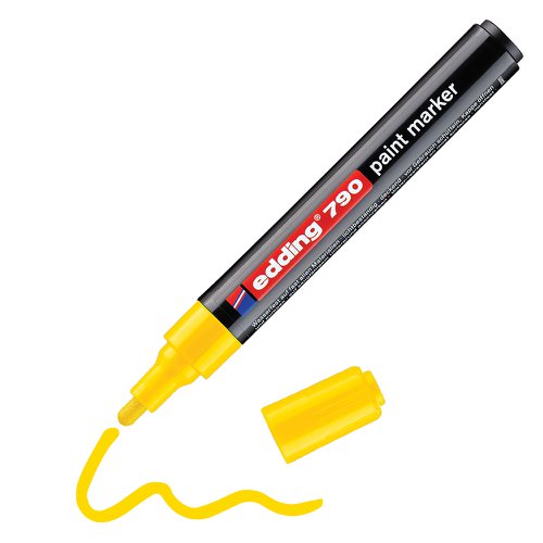 edding 790 Paint Marker Bullet Tip 2-3mm Line Yellow (Pack 10) - 4-790005