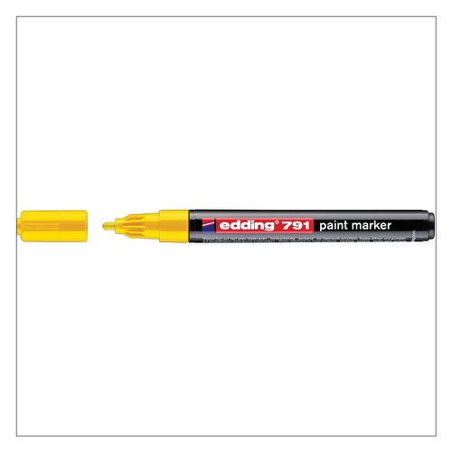 edding 791 Paint Marker Bullet Tip 1-2mm Line Yellow (Pack 10) - 4-791005