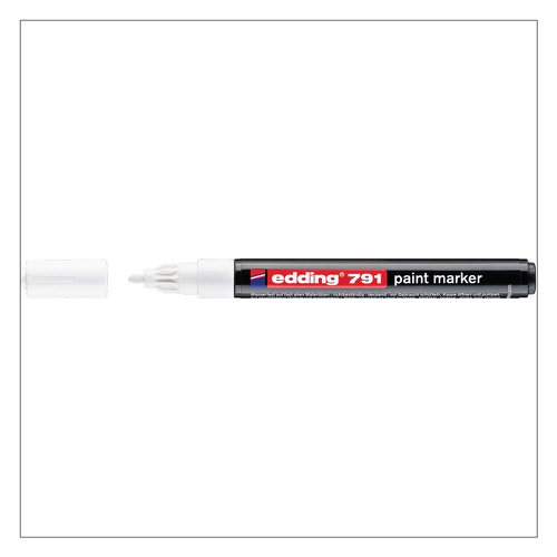 edding 791 Paint Marker Bullet Tip 1-2mm Line White (Pack 10) - 4-791049