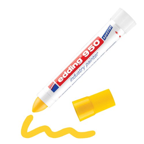 Edding 950 Industry Painter Marker Bullet Tip 10mm Yellow [Pack 10] 4-950005