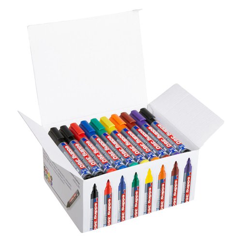 Edding 45 Boardmarker 360 Assorted Pack of 50 4-CP45