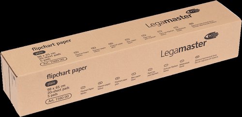 34577J - Legamaster flipchart paper pad plain 5pcs