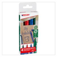 edding 2000C Permanent Marker Bullet Tip 1.5-3.0mm Line width  Assorted Colours in Cardboard Packaging (Pack of 4) - 4-2000-4-2