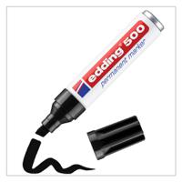 Edding 500 Permanent Marker Chisel Tip 2-7mm Line Black Ref 4-500001 [Pack 10]