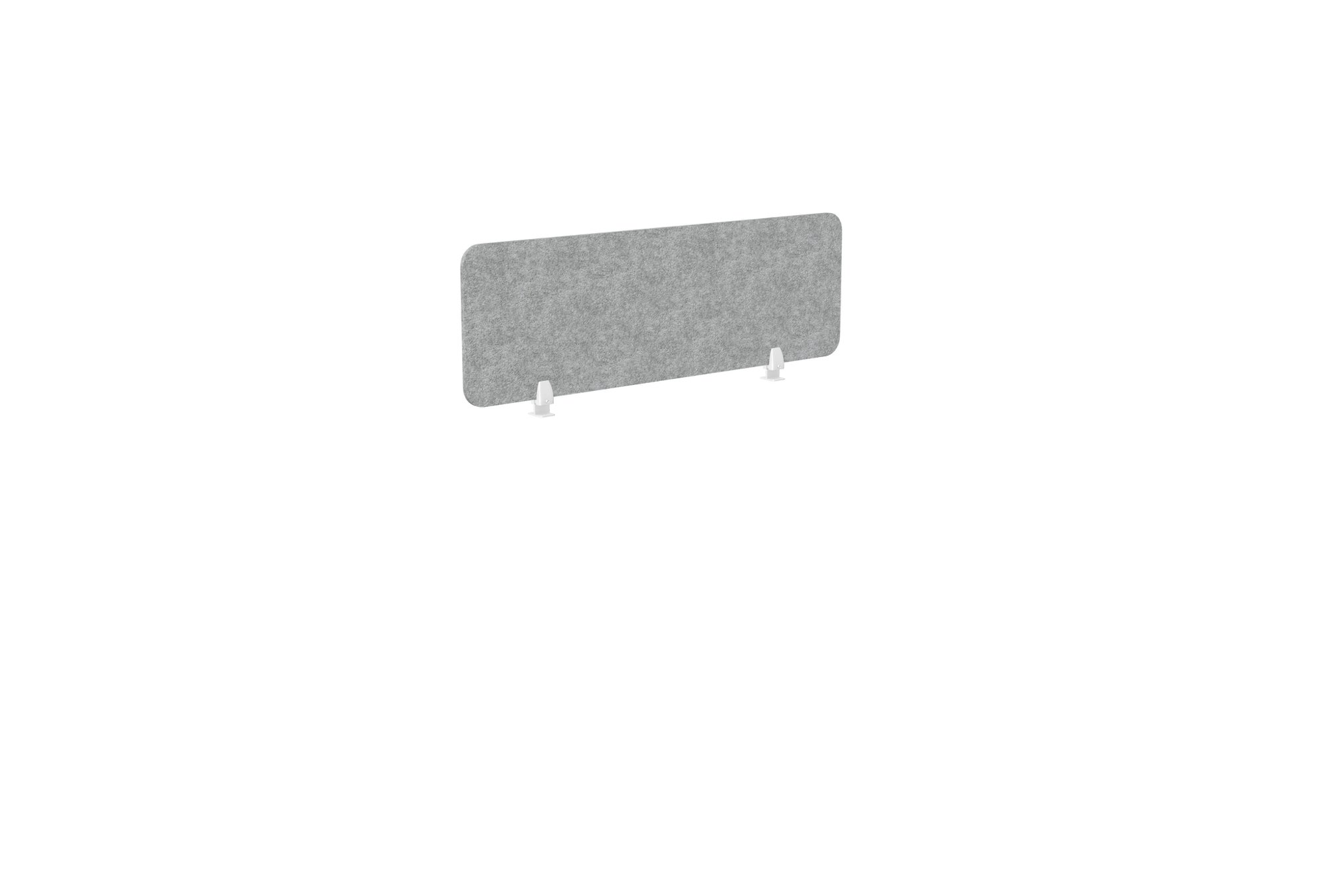 PET Screen - Desk Mounted Straight Top 1190w x 400h - Plain - Grey