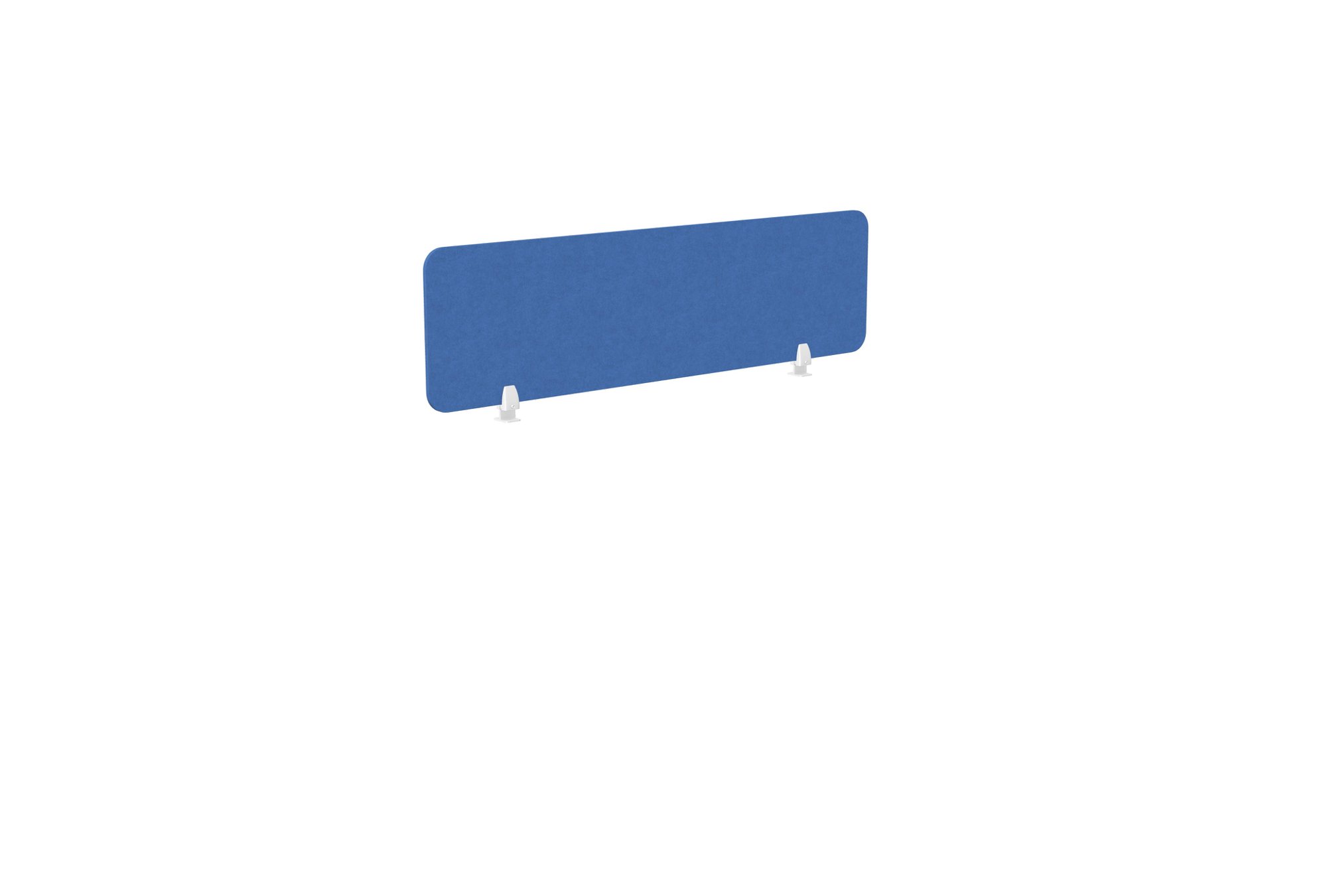 PET Screen - Desk Mounted Straight Top 1390w x 400h - Plain - Blue