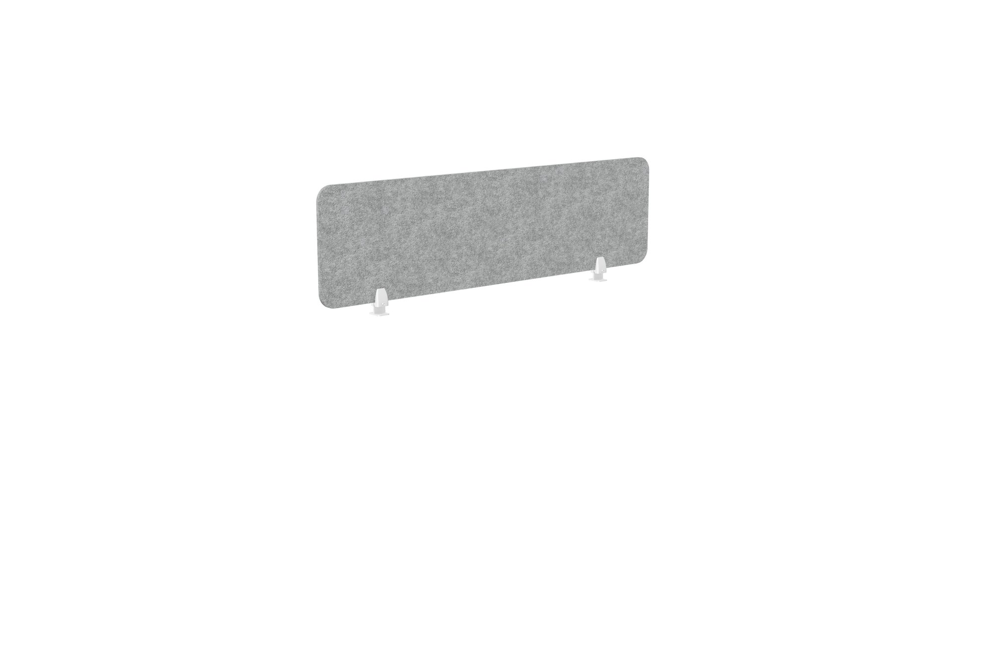 PET Screen - Desk Mounted Straight Top 1390w x 400h - Plain - Grey