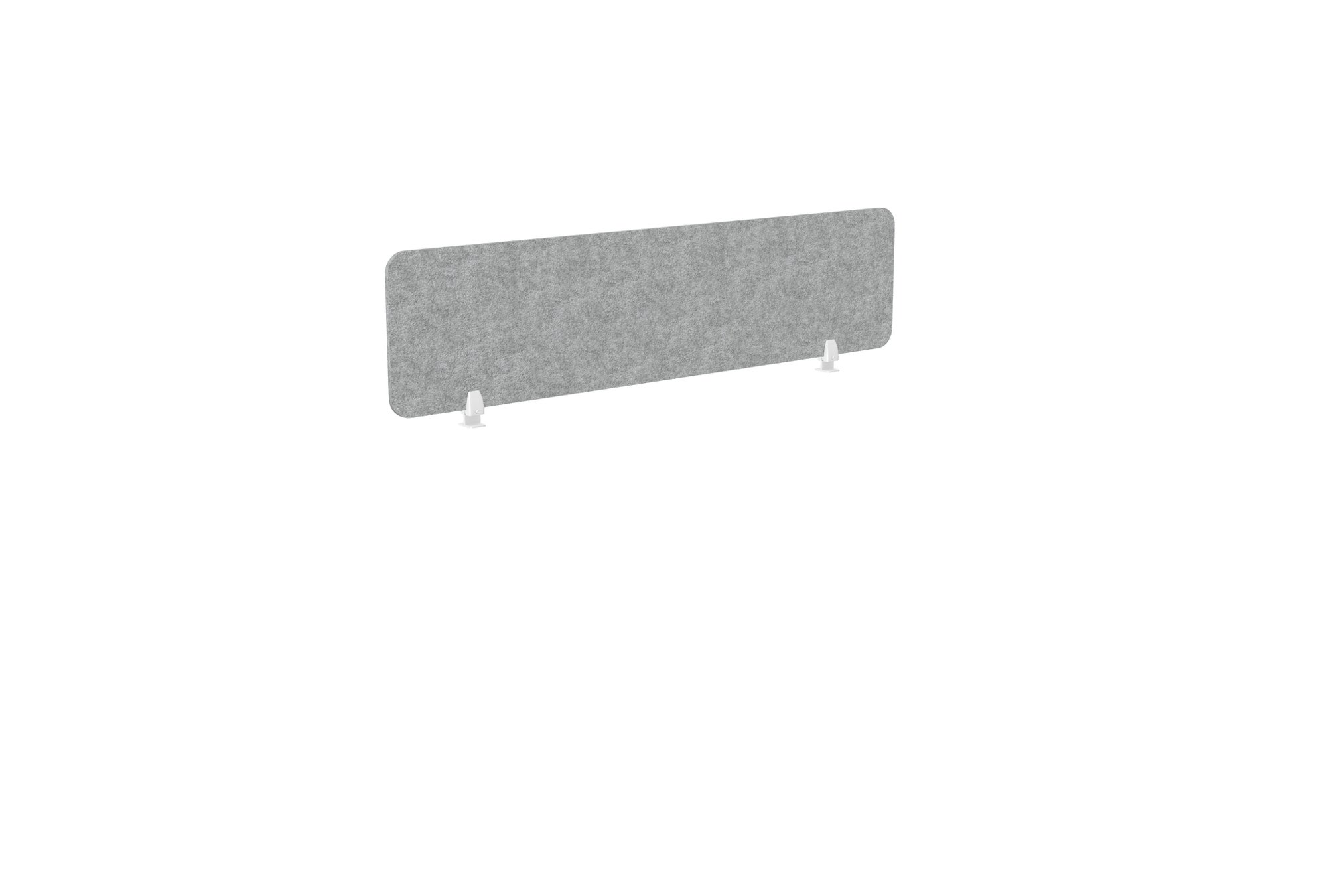 PET Screen - Desk Mounted Straight Top 1590w x 400h - Plain - Grey