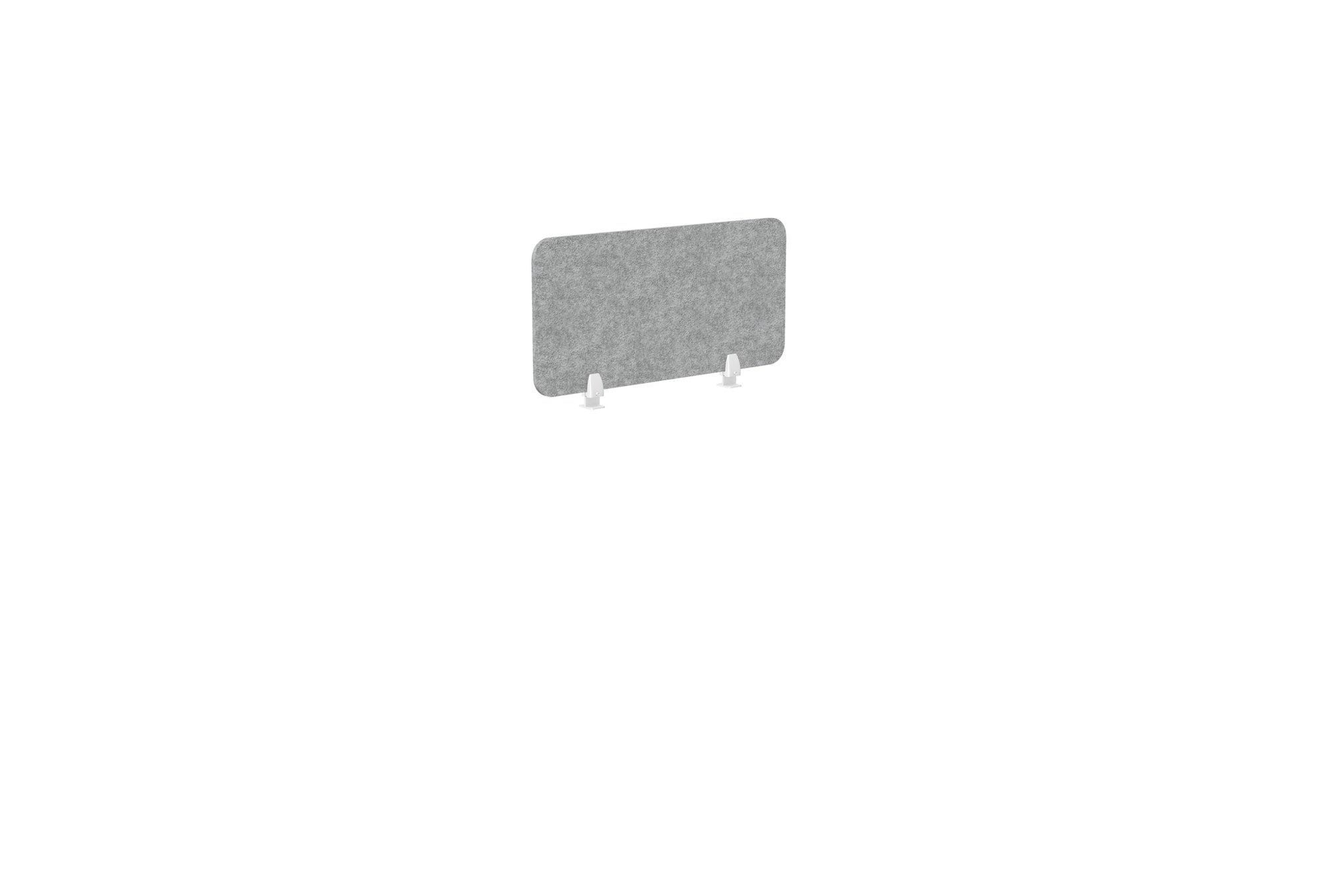 PET Screen - Desk Mounted Straight Top 790w x 400h - Plain - Grey