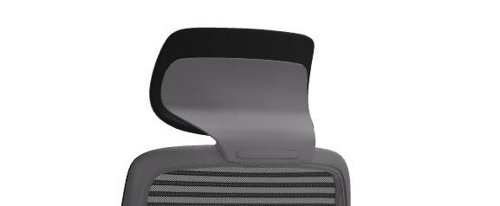 NV Headrest for Grey Frame Chair, Black Fabric