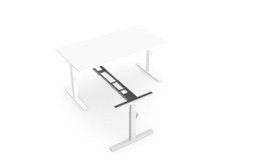 Leap L-Shape extension for Single desks  - White