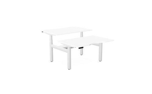 Leap Bench Desk Top With Scallop, 1400 x 800mm - White / White Frame