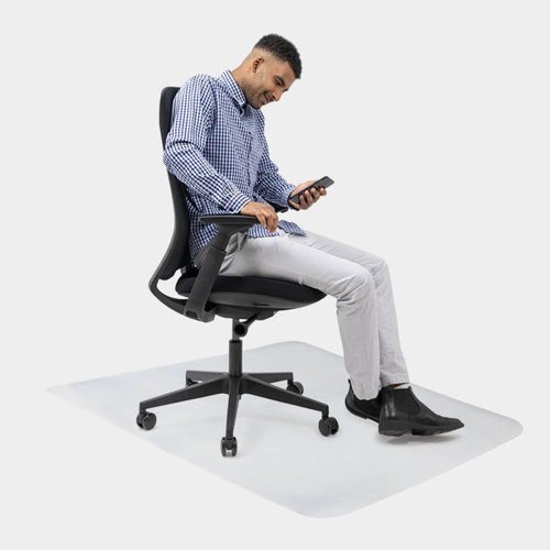 Eze Clear Rectanglular Chair Mat - Transparent