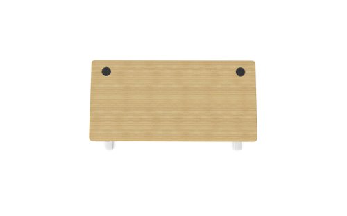 Bamboo rectangular desktop 1200 x 700 x 20mm - light matte, black porthole insert