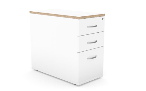 Kito Contract Desk High Ped 3 Drw, 600mm Deep - Maple