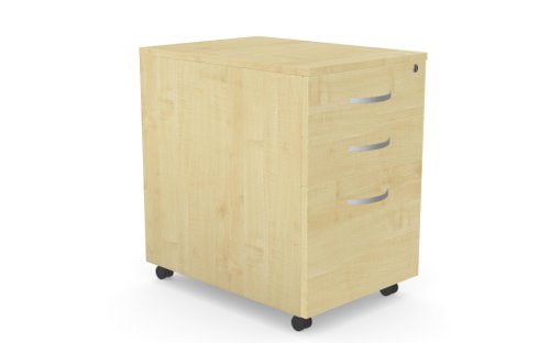 Kito Contract High Mobile Pedestal 3 Drawer 600D x 639H- Maple Pedestals KIT-HIGMP/MP