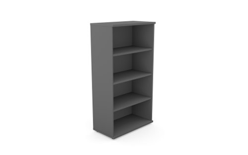 Kito Open Storage 1490mm - 4 Level Graphite Bookcases K18-BC1490/GR