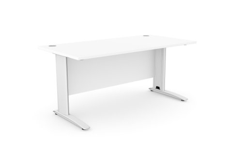 Komo Metal Leg 1800mm x 800mm Straight Desk - White/WHT
