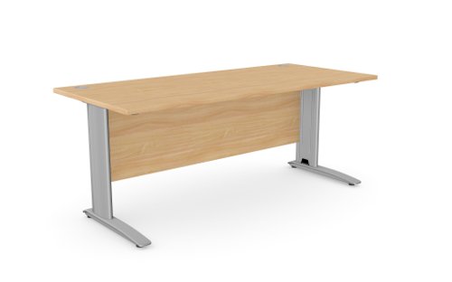 Komo Metal Leg 1800mm x 800mm Straight Desk - Beech/SLV