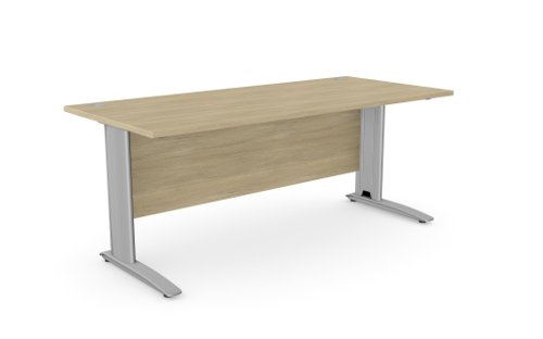 Komo Metal Leg 1800mm x 800mm Straight Desk - Urban Oak/SLV