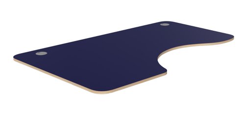 Radial Top With Rounded Corners Alu Portals, 1600 x 1000 x 18mm, Left - NAVY BLUE / PLY