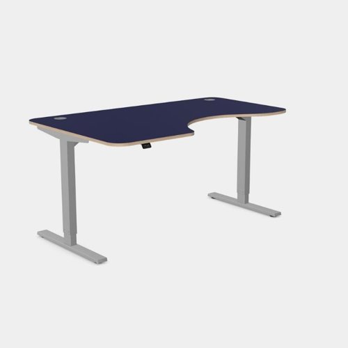Curvy Height Adjustable Zoom Grey Legs- 1600 x 800 Left  handed Blue Top