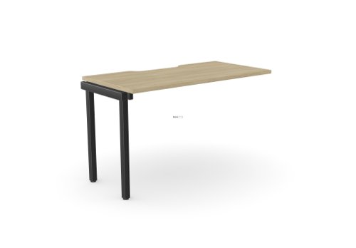 C-sense 1 Person Bench Add-On Scallop Top 1000 x 600 - Urban Oak /BLK