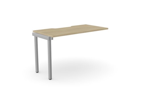 C-sense 1 Person Bench Add-On Scallop Top 1000 x 600 - Urban Oak /SLV