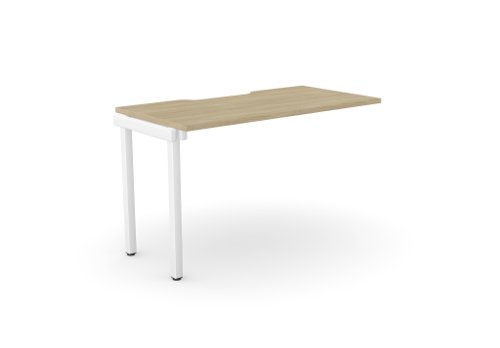 C-sense 1 Person Bench Add-On Scallop Top 1000 x 600 - Urban Oak /WHT