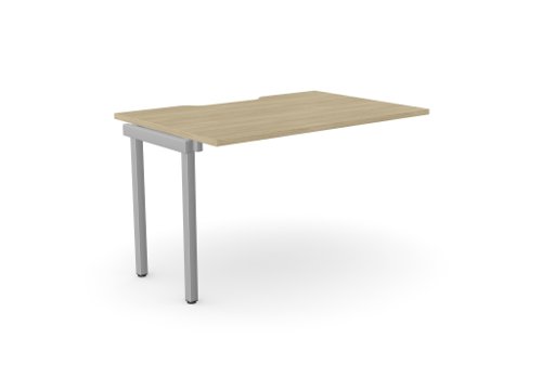 C-sense 1 Person Bench Add-On Scallop Top 1000 x 800 - Urban Oak /SLV