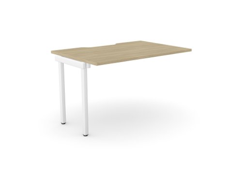 C-sense 1 Person Bench Add-On Scallop Top 1000 x 800 - Urban Oak /WHT