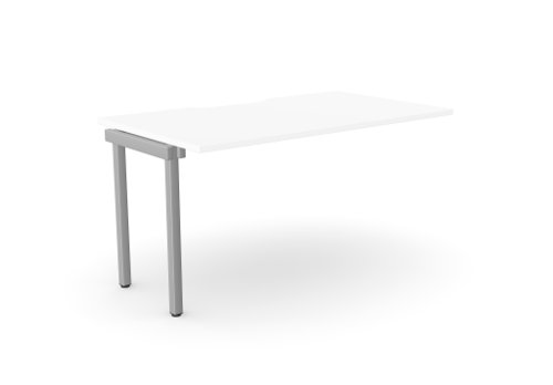 C-sense 1 Person Bench Add-On Scallop Top 1400 x 800 - White /SLV