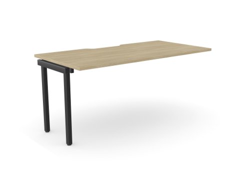 C-sense 1 Person Bench Add-On Scallop Top 1600 x 800 - Urban Oak /BLK
