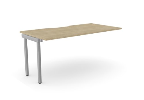 C-sense 1 Person Bench Add-On Scallop Top 1600 x 800 - Urban Oak /SLV