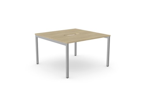 C-sense 1 Person Bench Open Leg Scallop Top 1000 x 600 - Urban Oak /SLV