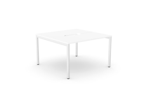 C-sense 1 Person Bench Open Leg Scallop Top 1000 x 600 - White /WHT