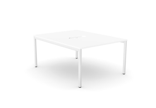 C-sense 1 Person Bench Open Leg Scallop Top 1000 x 800 - White /WHT