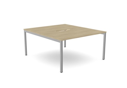 C-sense 1 Person Bench Open Leg Scallop Top 1400 x 800 - Urban Oak /SLV