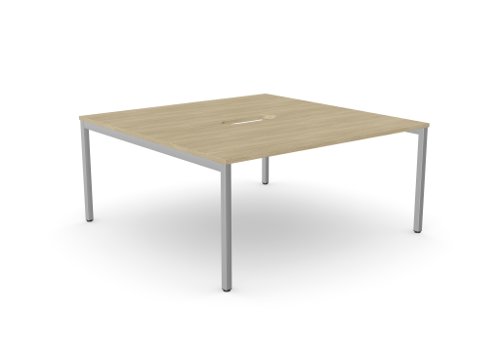 C-sense 1 Person Bench Open Leg Scallop Top 1600 x 800 - Urban Oak /SLV