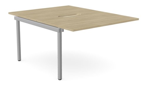 C-sense 2 Person Bench Add-On Scallop Top 1200 x 800 - Urban Oak /SLV