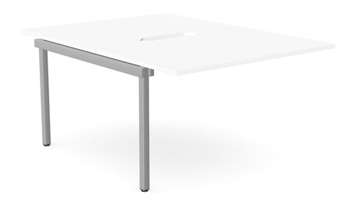 C-sense 2 Person Bench Add-On Scallop Top 1200 x 800 - White /SLV